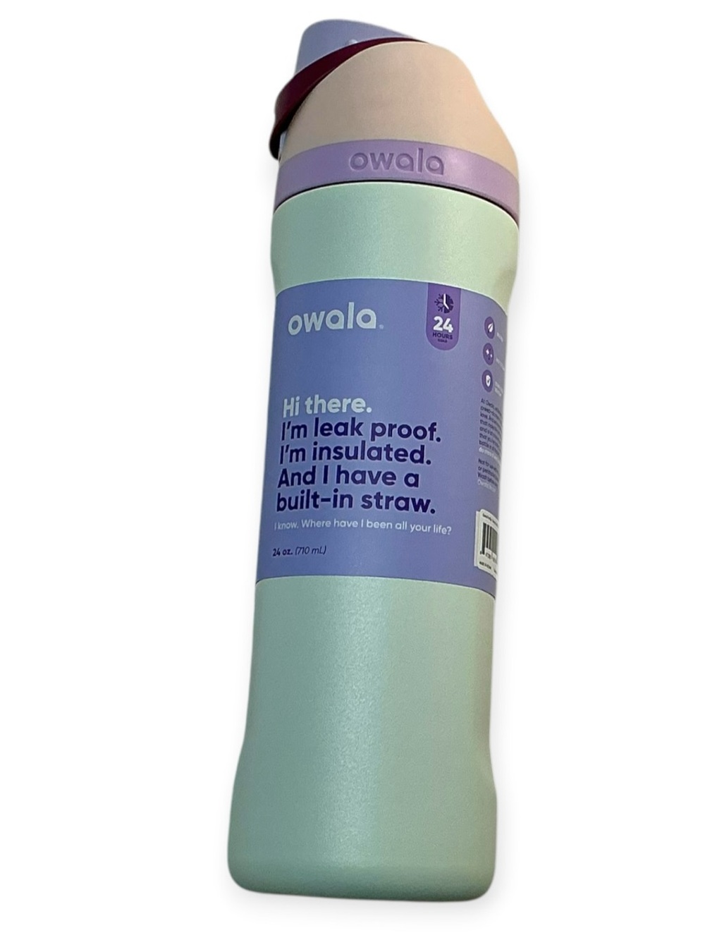 Owala 32oz Color Coastal fog Water Bottle Limited Edition FreeSip NWT